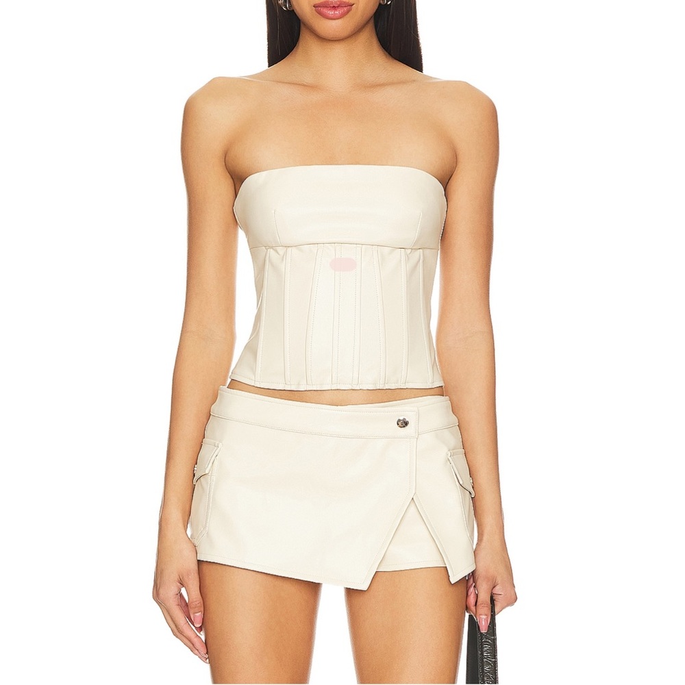 LIKE NEW (Superdown) Odessa Corset top in Bone